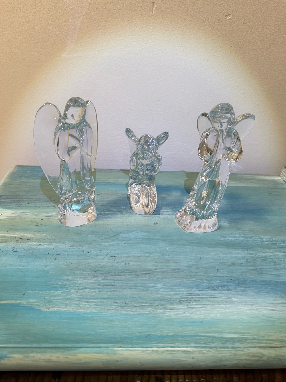 Baccarat Clear Crystal Angel Figurine Set